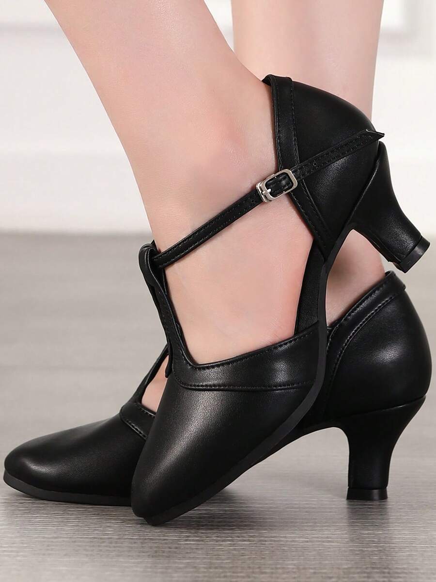Women's Jazz Dance Shoes, Closed Toe Non-Slip Dance Shoes, Black Modern Dance Shoes, Suitable For Various Dance Styles For Women, Can Be Worn Indoors And Outdoors - Black - View 1