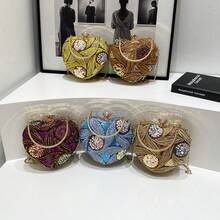 1 Piece New Fashion Sequin Shoulder Bag Vintage Handbag For Ladies Evening Party Bag - 金色 - 查看 4