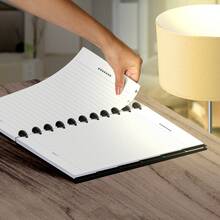 Caderno de Disco ISCOOL Capa Dura Monograma Minimal Perfil Letra W - Preto e Prata - Visão 11