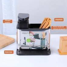 Multi-Grid Stainless Steel Kitchen Utensils And Tableware Finisher, Knife, Fork, Spoon, Chopsticks Rack, Kitchen Utensils Rack And Kitchen Countertop Drainage Rack. - Multicolor - View 10