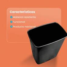 Plastic Trash Can For Outdoor And Indoor Use - 黑色 - 查看 9