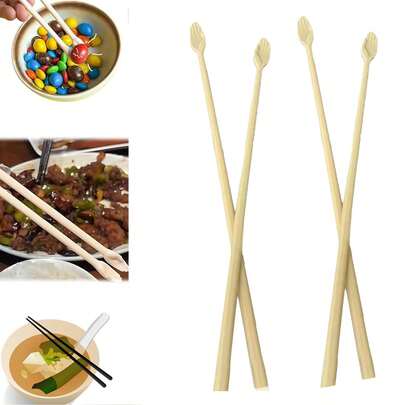 1/2双援助之手筷子，虔诚的手筷子，手掌形尖头，猫爪筷子，可爱有趣可重复使用轻质防滑握柄小手筷耐高温，万圣节、情人节、圣诞节、感恩节礼物