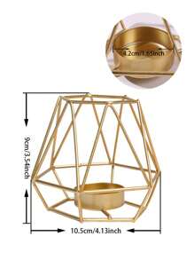 1PC/2pcs/3pcs Geometric Artificial Iron Metal Vertical Four Season Universal Candle Holder, Aromatherapy Candle Cup, Suitable For Outdoor Courtyard Decoration, Office Desktop Decoration, Aromatherapy Candle Cup, Room Atmosphere, Wedding, Family Gathering, Party, Confession And Dining Table Decoration, Home Dining Table Center Candlelight Dinner Decoration, Romantic Atmosphere Decoration, All Year Round Universal