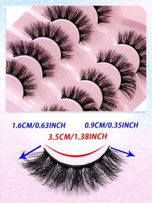 ENCHUW 5 Pairs Dramatic Cross False Eyelashes Volume Faux Mink Lashes Full Strip Soft Fluffy Eyelashes