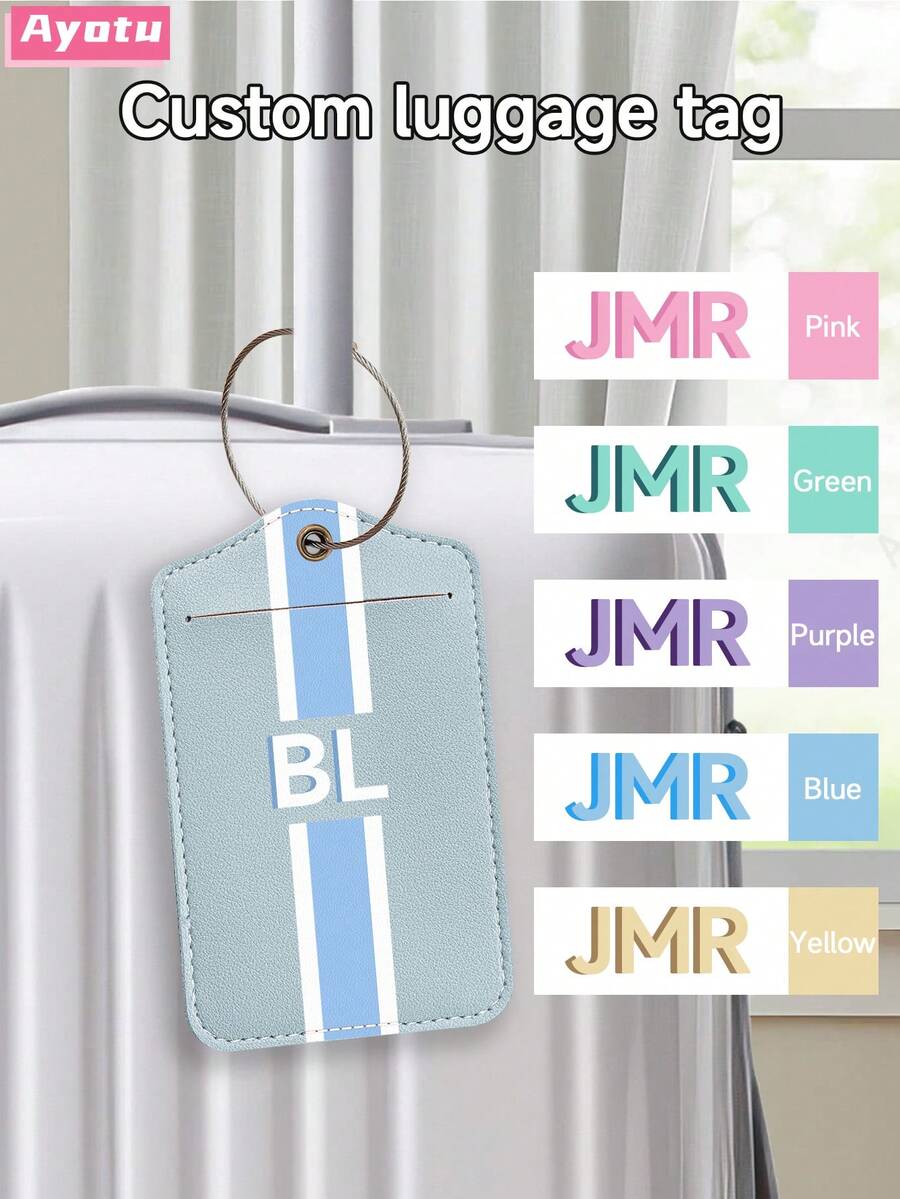 Customized Luggage Tag, Fashionable And Lightweight Luggage Tag For Travel Groups, Luggage Identification Tag, Airline Boarding Pass, Corporate Team Building Travel Identification Card, Luggage Tag, Backpack, Handbag And Schoolbag Nameplate, Summer And Winter Travel Accessories, Pet ID Tag, Travel Essentials Travel Storage Bag, Automotive Decor, Family And Friend Travel Gifts,New Year Glamour - Multicolor - View 1