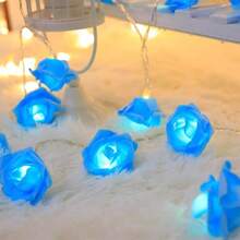 Mẫu mới, Đèn LED, Dây đèn lồng hoa hồng thật, Đèn nhỏ nhiều màu, Ngày lễ tình nhân, Đám cưới, Lời cầu hôn lãng mạn, Đèn trang trí tỏ tình - Dây đèn hoa hồng - Xem 39