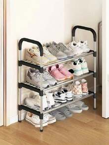 1pc Multi-Tier Adjustable Metal & Plastic Shoe Rack - Freestanding Shoe Storage Organizer, Suitable For Entryway, Hallway, Bedroom, Living Room - Easy Assembly, Space Saving Design, Fits Various Room Types,Valentine's Day,Winter