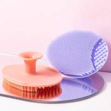 5pcs Silicone Face Cleaning Brush Set - Includes Facial Cleansing Brush And Exfoliating Cream For Deep Cleansing, Soft Brush For Blackhead And Pore Care, Comfortable & Gentle Massaging, Suitable For Baby Use