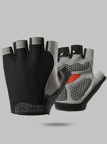 1 Pair Fitness Half Finger Gloves For Men's Sports Cycling Outdoor Gym Silicone Shock Absorbent Sweat Absorbent Breathable Anti Slip Cycling Gloves For Men's Half Finger Sports Fitness Summer Thin Outdoor Dynamic Cycling Anti Slip Dew Finger Shock Absorbent Breathable