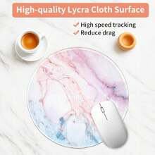 Dumpster On Fire Round Mouse Pad, Pink Cute Funny Mousepad Laptop Gaming, Stitched Non-Slip Rubber Base, Home Office Decor Desk Accessories.87*.87*0.12 In