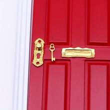 1件迷你木制精灵门模型微缩模型仿真家具模型娃娃屋DIY配件万圣节圣诞节礼物 - 彩色 - 查看 7