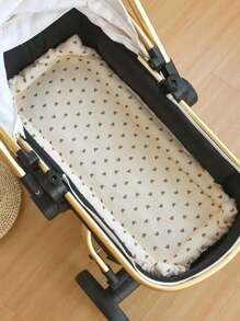 1pc Baby Seat Cushion, Cartoon Animal Print, Double-Sided, One Side Plush Polyester Fabric, Soft & Breathable, Can Be Used As Pillow, Universal Fit