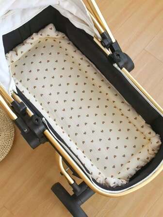 1 pieza Cojín para asiento de bebé, estampado de animales de dibujos animados, de doble cara, un lado de tela de poliéster esponjosa, suave y transpirable, se puede usar como almohada, ajuste universal