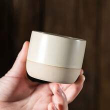 1 PIEZA Taza de espresso de cerámica y piedra, taza de té de cerámica, taza de té Kung Fu, taza de cata, de alta calidad, alta resistencia a la temperatura, pared interior lisa, fácil de limpiar, estilo simple de Oriente Medio, tres capacidades, taza de té para oficina y hogar, adecuada para uso personal y regalo a otros