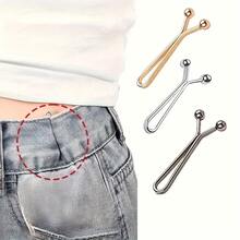 4 Pieces Invisible Waist Tightening Metal Button Clips - Adjustable, Fashionable Accessory For Jeans And Clothes, Easy To Use, Comfortable And Versatile - Multicolor - View 13