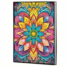 1 Set DIY Special Shaped Diamond Art Notebook Kit - Floral Design On PU Leather, Crystal Rhinestone Diamond Painting Notebook Diary, Wireless Size 20.8cm*14.5cm/8.18in*5.7in, Craft Diary For Home Office Travel Writing And Painting - Multicolor - View 15