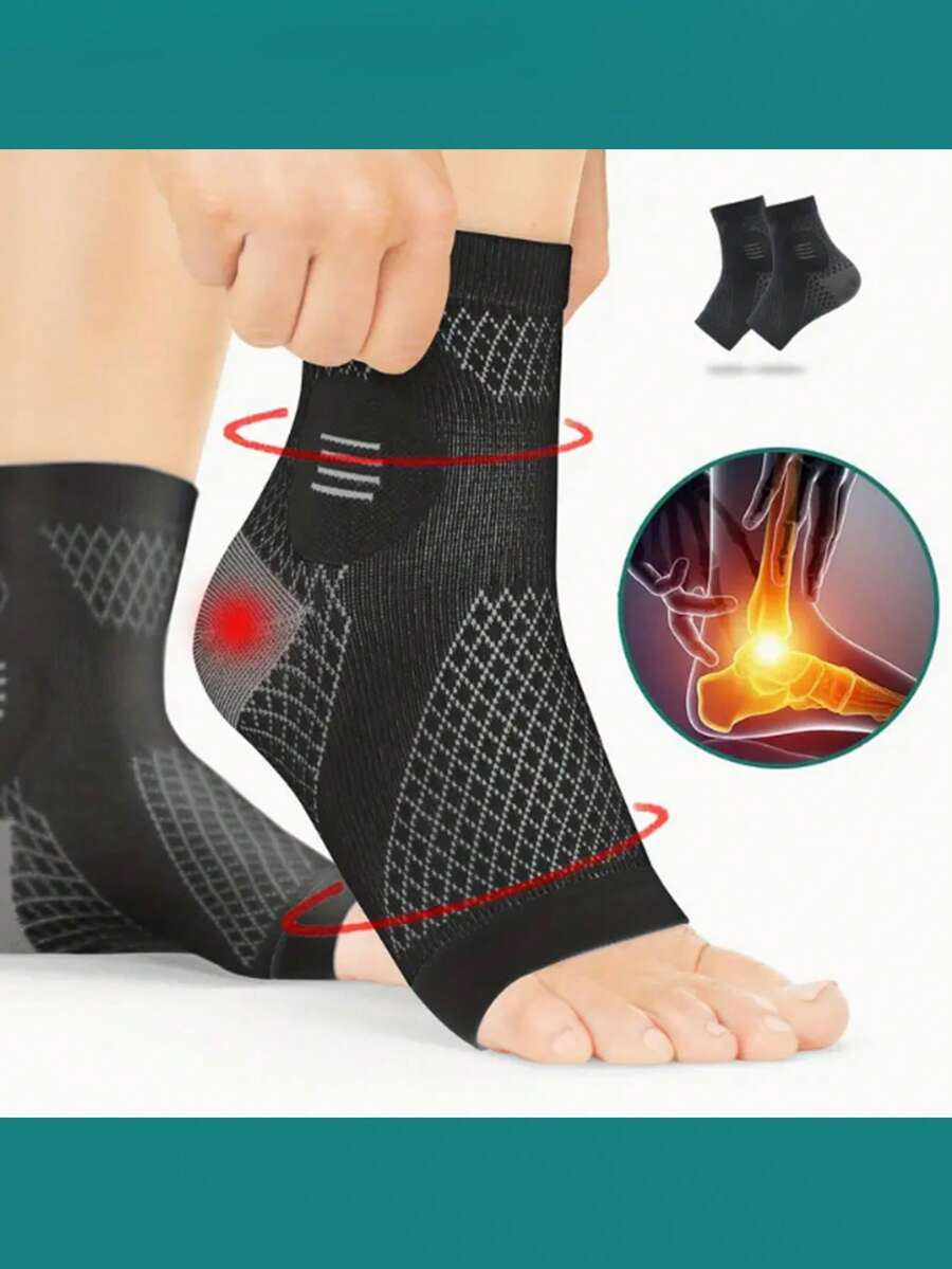 1 Pair High-Performance Ankle Compression Leg Warmers, Open Toe Design Leg Warmers, Ankle Compression Leg Warmers With Arch And Ankle Support, Cozy