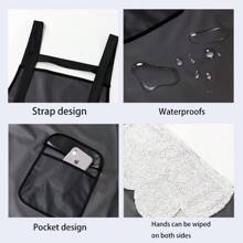 1pc TPU Waterproof And Oil Resistant Apron, With Pocket And Adjustable Oil And Stain Resistant Hanging Neck Aprons, Can Wipe Hands, Casual For Daily Use, Kitchen Stuff, Suitable For Chef, Gardener, Baker, Florist, Artist, Barista And Other Workwear And For Kitchen, Bathroom, Household Supplies, Cooking Apron, Bathroom Gadgets, Kitchen Accessories
