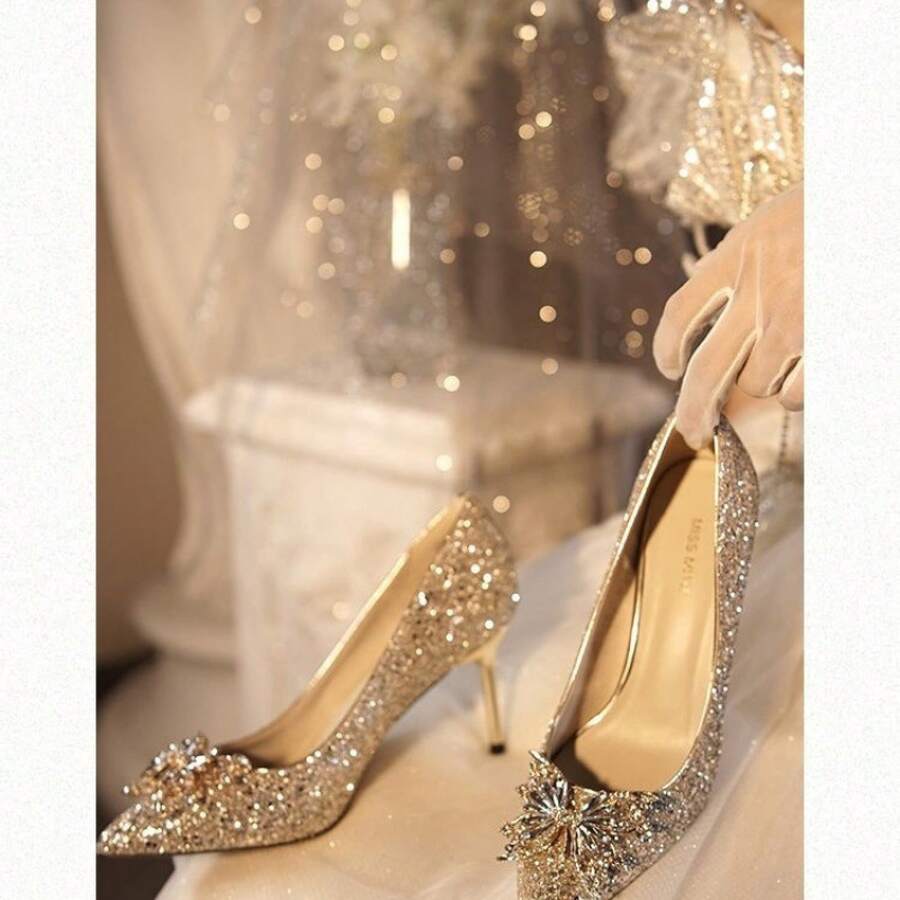 Women Pumps - 銀色3cm - 查看 1