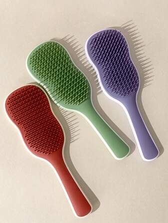 Banana Leaf Hair Brush, Soft & Fluffy Hairstyle Detangling Brush, Women's Massage Hair Brush, Long Handle Banana Leaf Hair Brush For Long Hair, Dual Use Wet & Dry Hair Brush