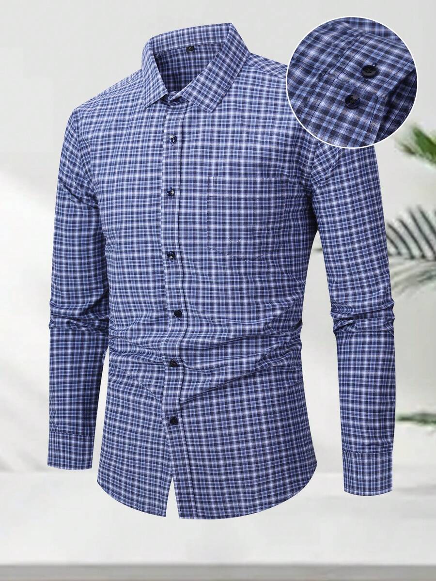 Luxury Wingtip Collar Dress Shirt For Groom, Stretch Comfort Fit, Wrinkle-Free & Breathable Fabric, Self-Tie Bow Tie, Black Tie Wedding & Gala Essentials - Lưới mịn màu xanh xám - Xem 1