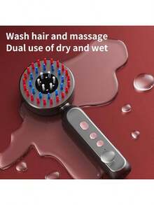 Multifunctional Massage Comb, Electric Massage Brush, Home Scalp Stimulator, Red Light Anti-Hair Loss Hair Brush - USB Rechargeable 1200mAh Lithium Battery, Deep Scalp Massage, 3 Modes, Personal Care Device, Gift For Lover, Birthday, Holiday - Multicolor - View 11