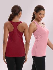 HOPLYNN 5 Packs Women's Sleeveless Running Tank Top, Athletic Gym Workout Jogging Yoga Vest Top, Quick-Dry, Breathable Sportswear - 多色2 - 查看 2