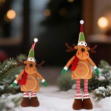 1p Cute Christmas Reindeer Decorations To Decorate Your Holiday Decorations - Spread The Joy Of Christmas, Decorate Your Living Room With Exquisite Fashion, Suitable For Company Party Events, Halloween And Christmas, Must Choose Gifts