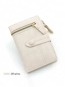 New Korean Style Foldable Multi-Function Clutch Wallet Wine Red Small Coin Purse Anti-Theft RFID Blocking Card Slots Soft PU Leather Wallet Gift For Women Wallet Mini Wallet Purse Wallet Small Wallet Cute Wallet