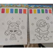 1 幅创意水彩画，图案多样，随机呈现，激发无限想象。每幅作品都包含色块，色彩丰富鲜艳。DIY 手工上色让绘画过程充满乐趣，适合青少年及各年龄段的绘画爱好者。只需浸入水中即可开始创作，这不仅是一场游戏，更是一段艺术之旅。图案随机发货。