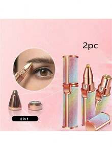 面部脱毛器轻便无痛毛发剃须刀修剪器刀片面部脱毛二合一电动眉毛修剪器剃须刀