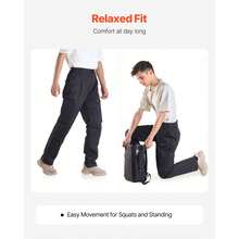FR Pants For Men Flame-Resistant Cargo Pants Multi-Pockets XXL Size Black - Black - View 3