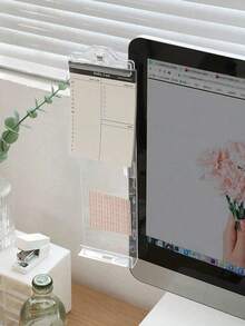 1 Stück klare/durchsichtige Acryl Monitor Nachrichtentafel, links/rechts Seite klebefrei Mehrzweck-Clip Design für Haftnotizen, handgeschriebene Notizen, Handy/Computer Bildschirm Nachrichtentafel für Studium & Büro, Lernhilfe / Primar- und Sekundarschüler / Jungen und Mädchen / Büromitarbeiter / Geschenke zum Schulanfang, Thanksgiving, Geburtstag, Weihnachten. - Verschiedenfarbig - Übersicht 6