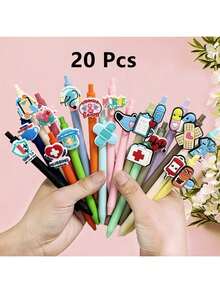 1 Pc/5/10/20/40 Pcs Creative Nurse Doctor Writing Pens Medical Ballpoint Pen Black Ink Nurse's Day Gift Pen Style Random Fun Office Stationery Gift - Multicolor - View 14