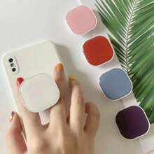 1pc Cute Solid Color Foldable Extendable Multi-Function Phone Holder & Clip - Adhesive Clip-On Smartphone Accessory, Suitable For IPhone, Android Phones, Birthday Gift, Gift For Family And Friends, Telescopic Phone Stand, Phone Accessory - Multicolor - View 3