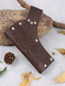 Vaina de espada de PU estilo medieval retro, accesorio de espada grande de espadachín con cinturón de caballero para fiestas de rol y Halloween - B - Ver 4