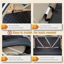 [53in] Dog Car Seat Cover, Back Seat Cover For Dogs Pet Car Seat Protector Waterproof Bench Car Seat Cover, Non-Slip Reat Seat Cover Fits Middle Armrest For Most Cars Trucks SUVs - Black - Waterproof Easy Cleanup Car Seat Protector Great For Messy Kids And Drooling Pet Dogs, Christmas Gifts - 黑色 - 查看 5