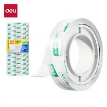 得力12片装透明胶带 - 易撕易粘，高粘性，适用于办公室/工厂