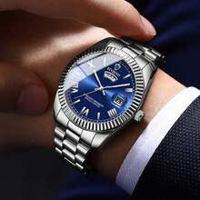 Fashion BINBOND B0733 Men Fashion Business Sports Quartz Watch 50M Waterproof Luminous Classic Calendar Creative Clock Men Wristwatch Birthday Gifts For Father, Husband, Brother Business Partners Built-In Battery Imported Japanese Automatic Quartz Movement - 彩色 - 查看 2