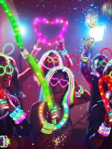 5/10/20/50/100pc Upgraded Fluorescent Luminous Bracelet Necklace, Party, Wedding, Concert Neon Lights - Bright Multi-Color Luminous Stick, DIY Fluorescent Bracelet, Party Decoration, Music Festival Supplies, Party Gifts (Color Random)