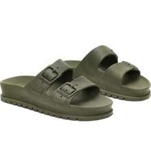 Orthopedic Slide Sandal High Sole Platform Comfortable Anatomical Antistress Women's Unisex - 軍綠色 - 查看 2