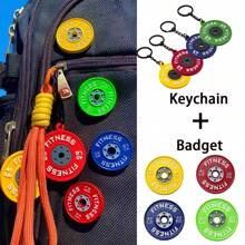 1 pièce Broche créative en forme d'haltère - Épinglette en métal sur le thème de la gym et de la remise en forme, parfait cadeau pour les accessoires vestimentaires de sport. Accessoire pour vêtements, sacs, chapeaux, chemises, vestes, bijoux pour Noël, Halloween