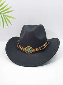 1pc Women's Western Cowgirl Hat, Fashionable Detachable Hat Chain, Suitable For Casual, Party, Gathering, Outdoor, Dining, Cycling, Travel, Dance And Holidays - Halloween - Fashion Waist Chain - View 9