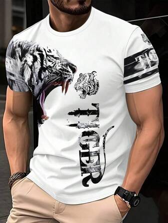 男士时尚休闲圆领 T 恤上衣