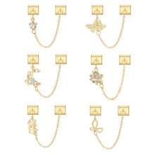 1pc Multifunctional Modular Jewelry Set - Golden Pendant Bracelet, Ring, Anklet, Floral, Star, Bow, Cherry Elements, Lightweight Luxury Design, Freely Combinable