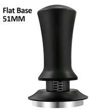 Adjustable Calibrated Constant Force Coffee Tamper | 304 Stainless Steel Flat Bottom Anti-Offset Design, Automatic Spring Rebound, Espresso Coffee Extraction Tool, 51/53/58mm Multi-Size (Please Carefully Compare Specifications To Avoid Size Mismatch)