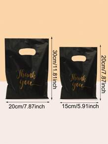 100pcs Solid Color Thank You Plastic Gift Bags, Reusable Plastic Bags Perfect For Jewelry, Clothing, Packaging, Gift And Shopping, Back To School Valentine Day