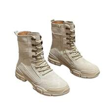 Men High-Top Leather Riding Boots