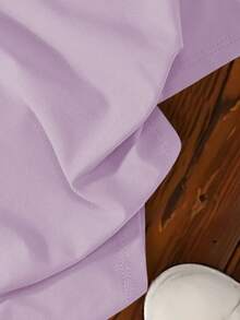 Áo thun ngắn tay cổ tròn in hình nơ hoạt hình cho bé gái, trang phục thường ngày mùa xuân/hè. - Màu tím - Xem 4