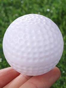 1/5/10pcs 41mm White Hollow Golf Practice Balls, PE Blow Molded, Solid, No Holes, Indoor Training, Pet Toys